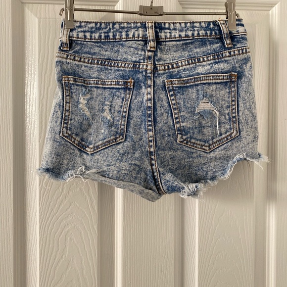 blue denim shorts - Picture 8 of 14